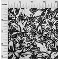 thumbnail image 1 of oneOone Cotton Silk Black Fabric Leaves & Floral Fabric For Sewing Printed Craft Fabric By The Yard 42 Inch Wide, 1 of 4