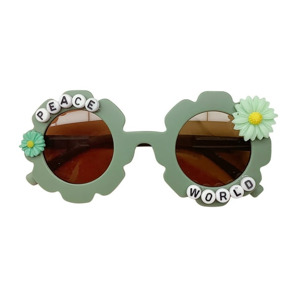 Sunglasses Fashion Trend Travel Baby Sunflower Alphabet Flower Cute Shape Kids Trendy Sunshade Mirror, Kids Sunglasses, Sun Protection, Lightweight Plastic Frame, Foldable Portable, for