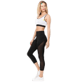 thumbnail image 2 of Women's Women's Mesh Side Capri Activewear Leggings - Black, M, 2 of 4