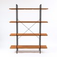 thumbnail image 5 of HomeStock Vintage Variety 4-Shelf 66.5" H X 51.2" W Pine Wood Metal Frame Etagere Bookcase, 5 of 9
