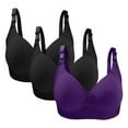 thumbnail image 2 of LLYWEY Padded Sports Bras for Women Push up No Padding Bras Women Ladies Sport Bra Style-1259 Women's Plus Multiway Bra Feature Adult Female Sports Sports Bras Purples 36B, 2 of 3