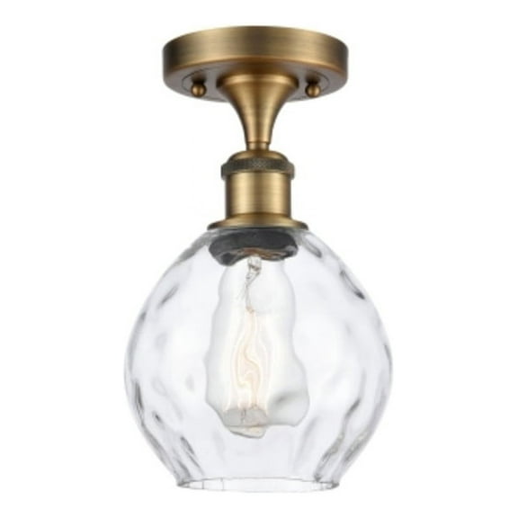 Innovations Lighting 516-1C-BB-G362 Small Waverly 6" Wide Semi-Flush Ceiling Fixture -