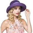 thumbnail image 4 of Women Floppy Sun Hats Fashionable Summer Wide Brim Cap BeachStraw Hat UV UPF50 Travel Packable, 4 of 8