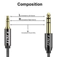 thumbnail image 7 of J&D 3.5mm to 6.35mm Stereo Audio Cable, Gold-Plated TRS M/M, Nylon Braided, 25 ft, 7 of 7