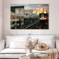 thumbnail image 2 of Elephant Stock Ny City - Subway Wall Art - Horizontal Canvas Wall Art - Living Room Wall Decor - City Canvas - Brown And Blue Decor By Philippe Hugonnard - 51" x 34", 2 of 4