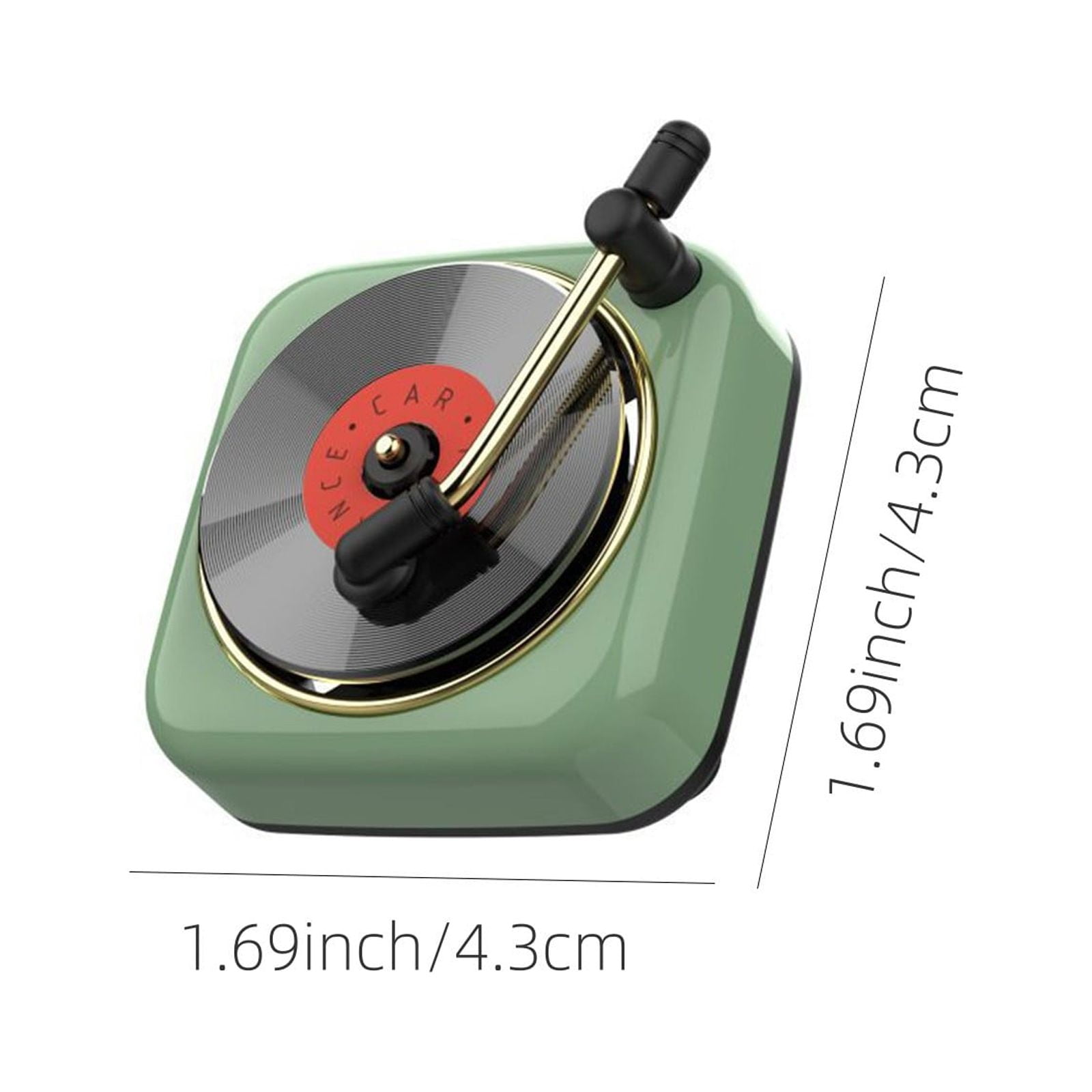 Fufafayo Phonograph Record Player Car Perfume Vent Clip, Retro Car Air Freshener Diffuser, Decorative Ornaments for Car Air Conditioner , Aromatherapy Decor for Dashboard