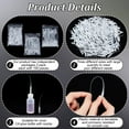 thumbnail image 4 of 300 Pcs Glue Micro-Tips 3 Styles Glue Tips Plastic Precision Glue Tips Glue Extender Precision Applicator for Arts Crafts Lab Dispensing Adhesive Dispensers, 4 of 6