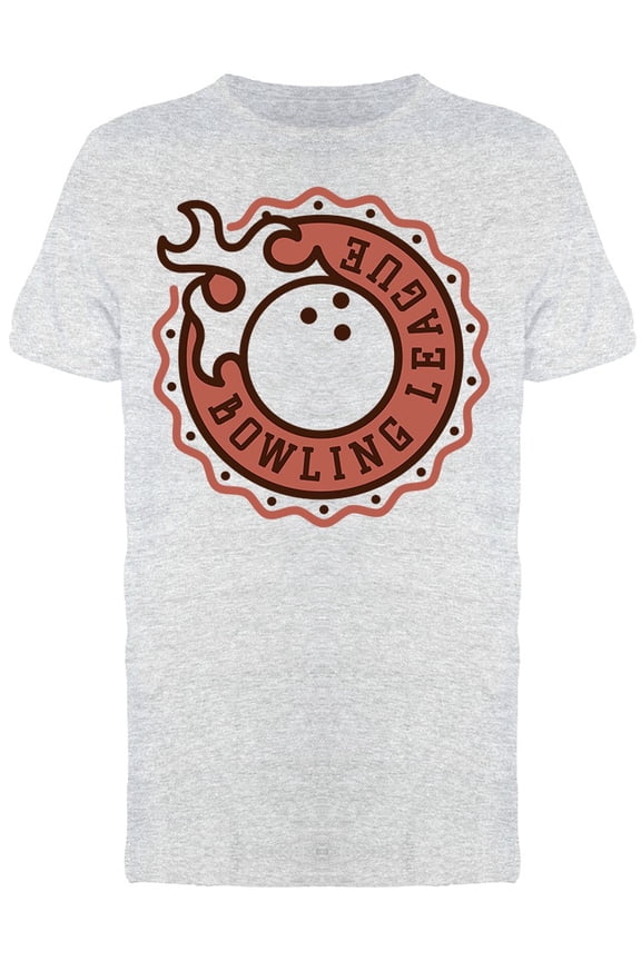 Bowling League Flames Pin Icon Tee Men's -Image by Shutterstock