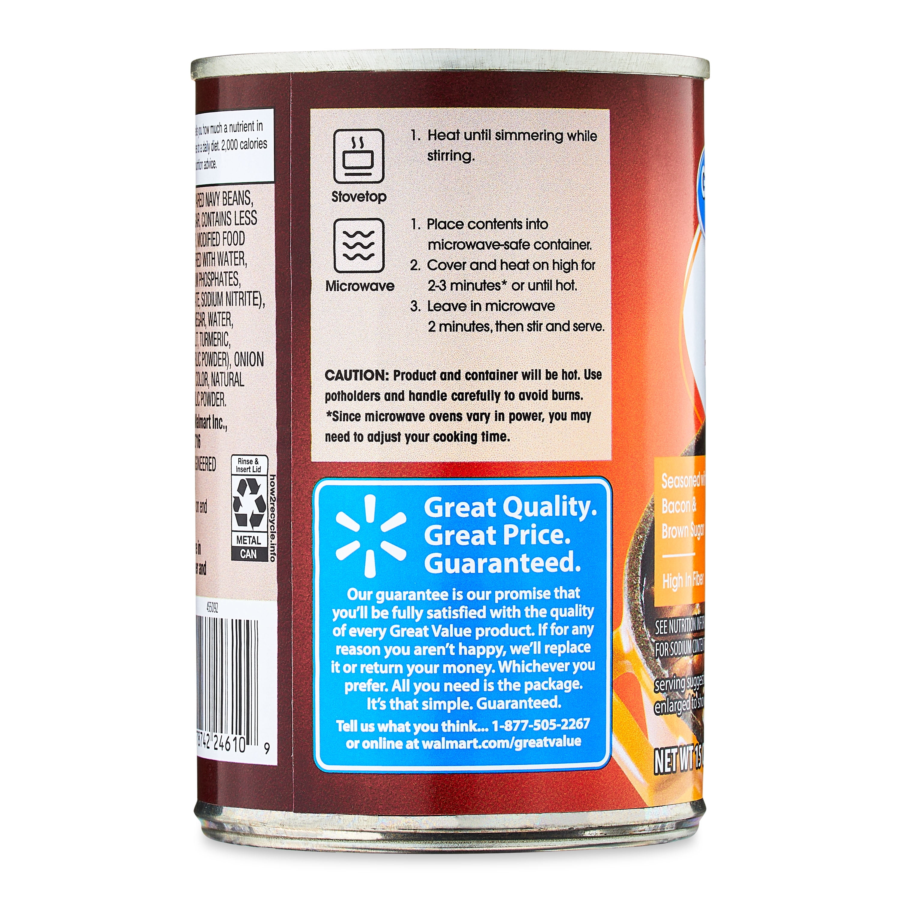 (2 pack) Great Value Original Baked Beans, 15 oz Can