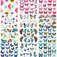 thumbnail image 5 of HZKAICUN Butterfly Nail Decals for Nail Art Nail Supplies Stickers Water Transfer Nail Decals Nail Decorations for Nails Supply Watermark DIY Colorful Art Foils for Nails Design30 Sheets, 5 of 7