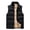 Black-1, variant on Mens Winter Vest Fleece Sherpa Lined Puffer Jacket Warm Casual Bubble Stand Collar Zip Up Thermal Outwear