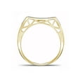 thumbnail image 2 of Golden Star 10kt Yellow Gold Mens Round Pave-set Diamond Concave Rectangle Cluster Ring 1/2 Cttw, 2 of 2
