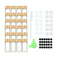 thumbnail image 3 of Frascos de especias de vidrio con tapas de madera, tarros de especias de vidrio vacíos con etiquetas, botes minimalistas de almacenamiento de , 24 piezas Macarena tarros de condimentos, 3 of 8
