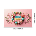 thumbnail image 1 of Welcome Easter Floral Eggs Banner Backdrop Background Sign Poster Decoration Display Holiday Party Event Celebration Spring Festive Vibes Decor, 1 of 1