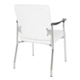 thumbnail image 5 of Fauteuil d'Appoint en Similicuir Blanc avec Cadre Chromé, 5 of 5