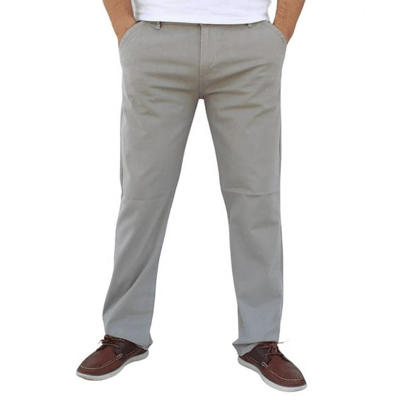 Pantalón de gabardina stretch John Silver Corte recto color gris claro