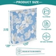 thumbnail image 5 of White Flowers Hardcover 3 Ring Binder 1.5” Round Rings Binder Organizer Letter Size Paper Pockets School Office Supplies, 5 of 9