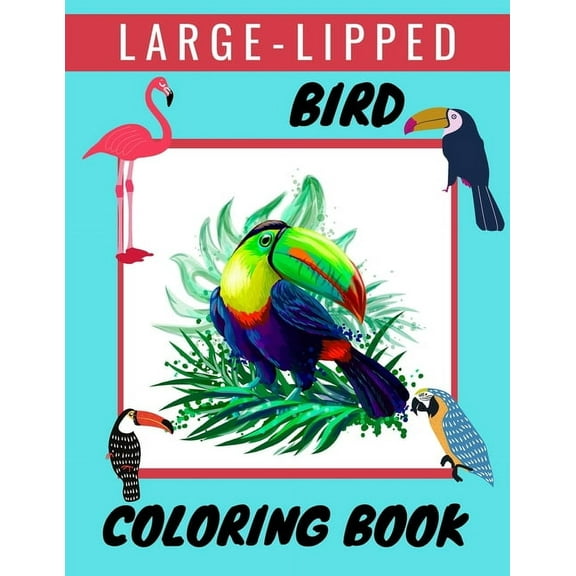 Large-Lipped Bird Coloring Book: A Bird Lovers Coloring Book with Large-Lipped Bird Designs, (Paperback)
