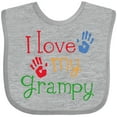 thumbnail image 3 of Inktastic I Love My Grampy Grandchild Boys or Girls Baby Bib, 3 of 4