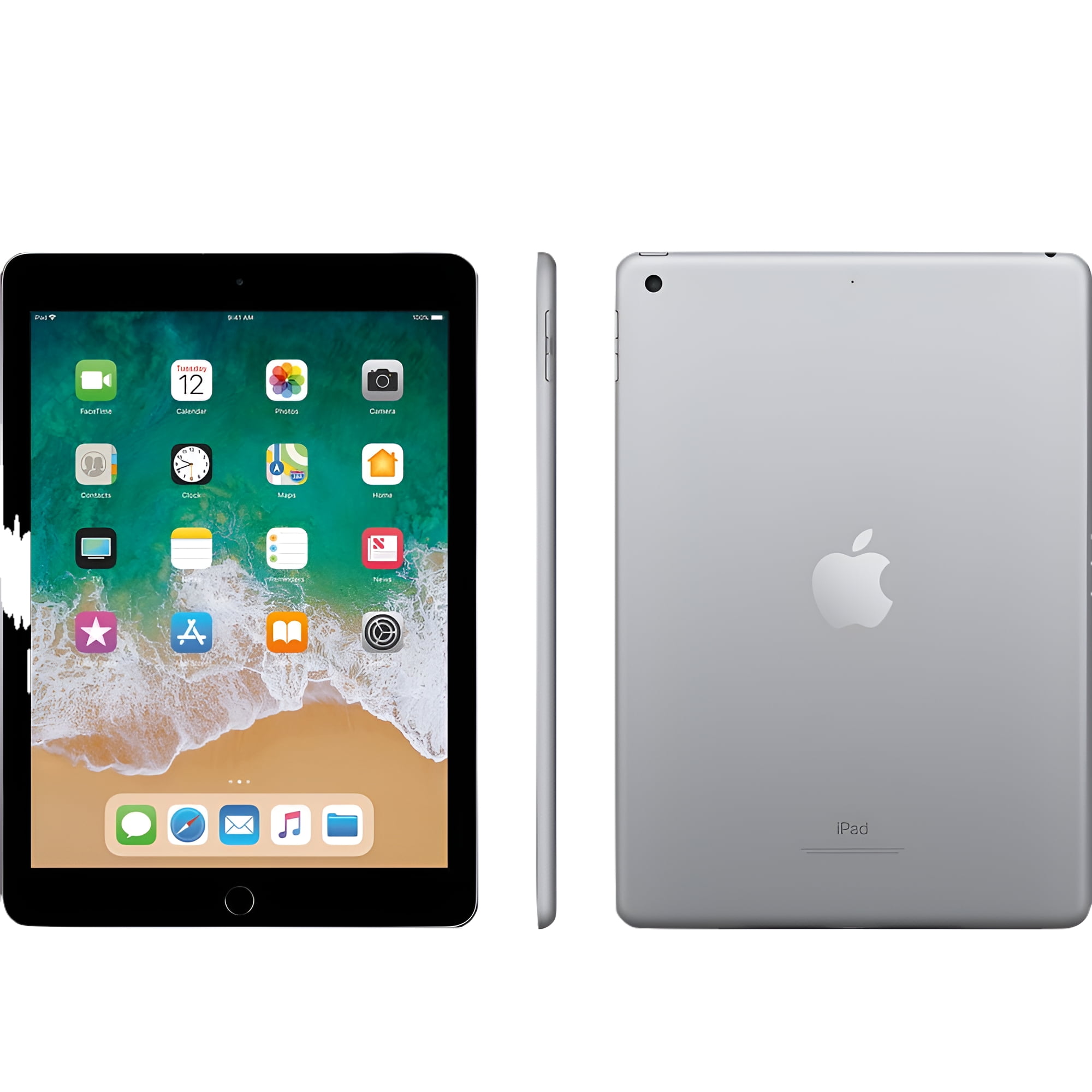 Restored Apple iPad 6th Gen 128GB Wi-Fi, 9.7in - Space Gray (Refurbished)
