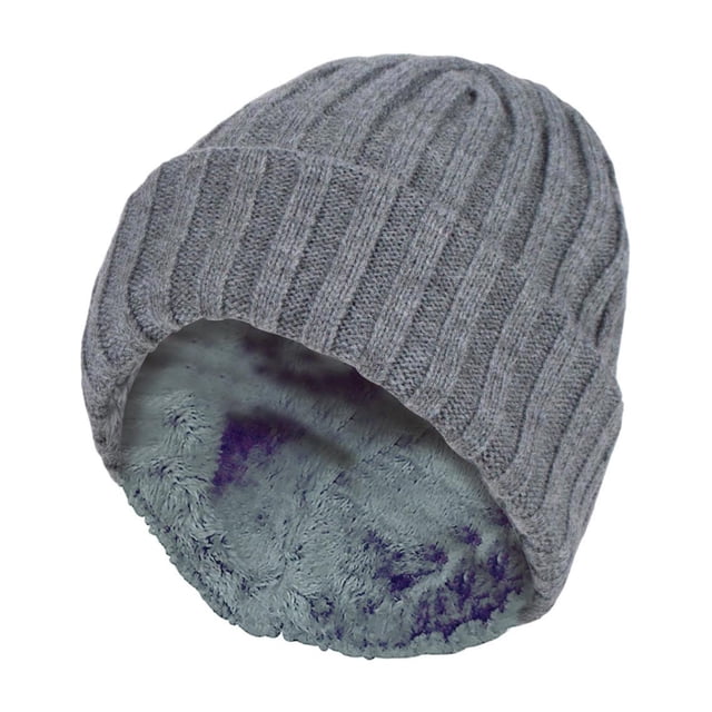 Heat Holders - Boys Every Day Casual Wear Ribbed Turnover Winter Hat for Kids