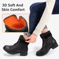 thumbnail image 5 of Womens Combat Boots Lace-up Ankle Boots Warm Booties All Black US 8, 5 of 7
