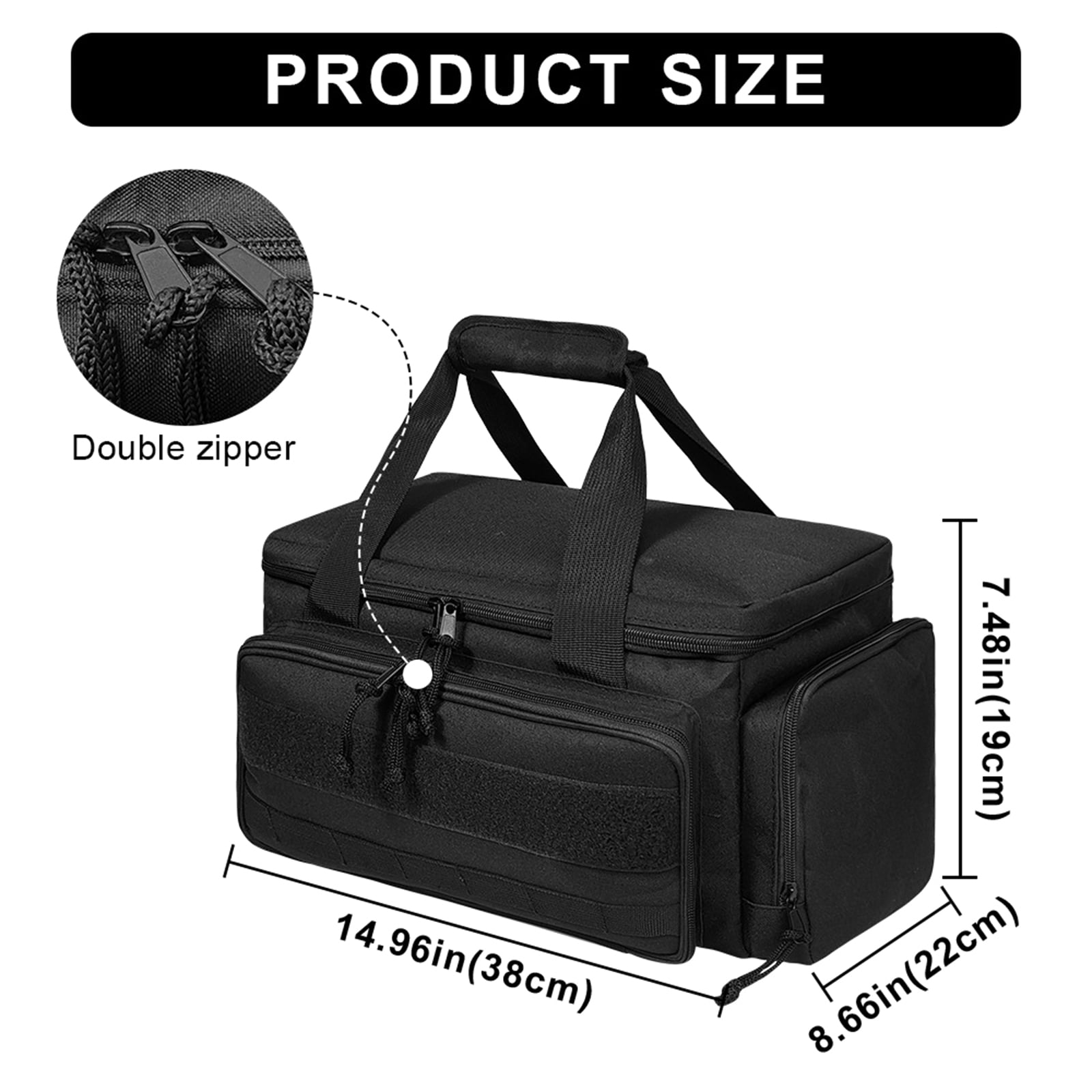 RUISINERY Tool Bag for Men Nonslip Thick Padded Base Multifunctional Work Bag for Mechanics Craftsmen Electricians Carpenters