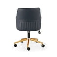 thumbnail image 4 of Meelano 64-GD-NVY M64 Flock Office Chair in Vegan Leather - Gold & Navy, 4 of 4