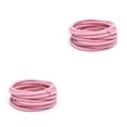 thumbnail image 3 of Minnieouse 10 piezas de lazos para el cabello de estilo Simple de alta elasticidad soporte protector de cola de caballo sin costuras para niñas y Rosa 2Conjunto, 3 of 6