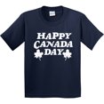 thumbnail image 3 of Inktastic Happy Canada Day with Distressed Maple Leaves Youth T-Shirt, 3 of 5