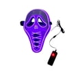 thumbnail image 2 of LED Light Up Ghost Mask, Neon Glowing Scream Face Mask for Halloween Cosplay Costume Party, 2 of 11