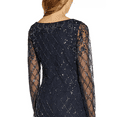 thumbnail image 4 of Adrianna Papell MIDNIGHT BLUE Women's Embellished Wedding Sheath Dress, US 0, 4 of 4