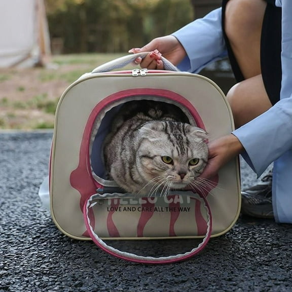 LanSuare Portable Ventilate Pet Backpack, Breathable Waterproof Large Capacity Backpack, Suitable for Outdoor Travel, Dog Events, Vet Visits