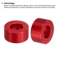 thumbnail image 4 of M10 Aluminum Spacer, 8 Pcs Metal Spacers Aluminum 10.5mm ID x 20mm OD x 10mm L for 2/5in or M10 Screw Bolt,Red, 4 of 6