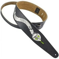 Henry Heller Boa Snake Leather Guitar Strap | Black