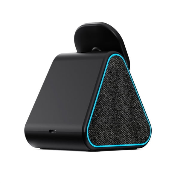 Mini Altavoz Bluetooth 5.0 con Soporte de Carga Multifunción para Teléfono, Altavoz Inalámbrico Portátil para Escritorio, Diseño Elegante.