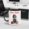 thumbnail image 3 of Merry Christmas Woofmas Xmas Noel English Setter Elf Candy Cane Snow 11oz Accent Two-tone Mug Dog Lover Coffee Tea Cup - 13017, 3 of 5