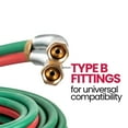 thumbnail image 6 of SPARC USA 100FT 3/16" Oxy Acetylene Grade T Hose Set + Strain Reliefs - B Fittings, 6 of 11