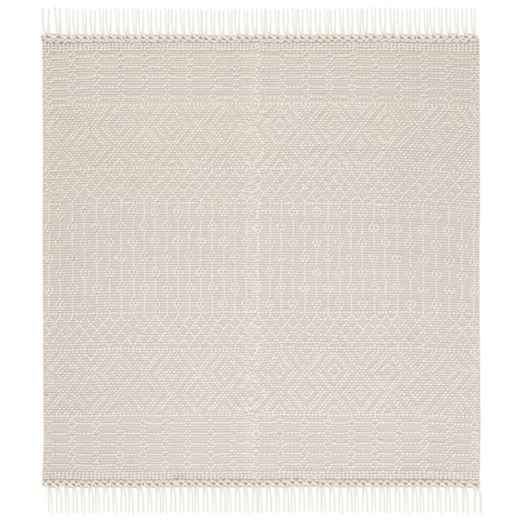 SAFAVIEH Natura Cordelia Southwestern Wool Area Rug, Ivory, 4' x 4' Square