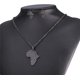 thumbnail image 2 of Colgante de color y cadena Mapa africano Hiphop Regalo para hombres / mujeres (negro) Feliz Sencillez, 2 of 3