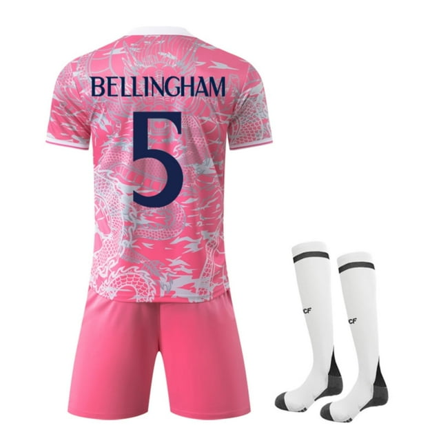 Madrid 24/25 Motif Dragon Rose Authentique #5 Bellingham Ensemble de Maillot Domicile
