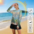 thumbnail image 5 of FORMRS Womens Long Sleeve Shirts UPF 50+ Sun Protection Quick Dry Fishing Hiking Tops, Size S-2XL, Blue Sea Boat, 5 of 8