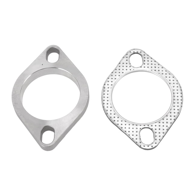 Kit de conexión de brida de escape, 2 uds., 2 pernos, 2,5 pulgadas, acero inoxidable, Universal, para cabezales Catback de tubo de escape