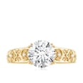 thumbnail image 4 of Rosec Jewels Moissanite Solitaire Engagement Ring for Women (8 mm, 2 CT, D-VS1 Grade), 14K Yellow Gold, US 9.50, 4 of 8