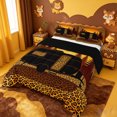 thumbnail image 2 of meiyoeat leopard Print Camper Full Size Comforter Sets,Sunset Silhouette Print Bedding Comforter Set,Black Reversible,3-Piece,1 Comforter and 2 Pillowcases, 2 of 7