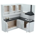 thumbnail image 1 of Doll House Kitchen, Fine Workmanship Miniature Model Cute Appearance Miniature Kitchen Set Portable  For Dolly House For Dining Room, 1 of 8