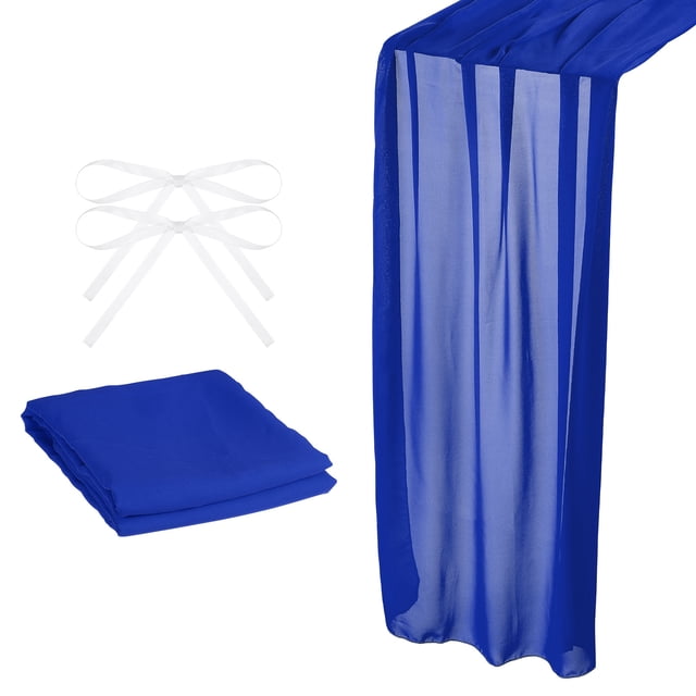 Camino de Mesa de Gasa Unique Bargains 28 x 120 Pulgadas Color Azul para Bodas y Fiestas