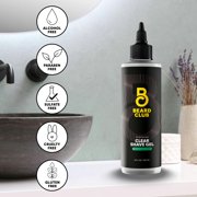 The Beard Club Hydrating Clear Shave Gel for Men with Sativa Seed Oil, Cedar Scent, Smooth Shave Formula for Daily Facial Grooming Routine, 8 fl oz
