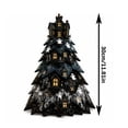 thumbnail image 3 of Halloween Fabric Tree for Tabletop Decor, Spooky Home Topper with Glowing Windows for Indoor Home Display, Layered Quilted Ornament for Fall Seasonal Accent, 3 of 7