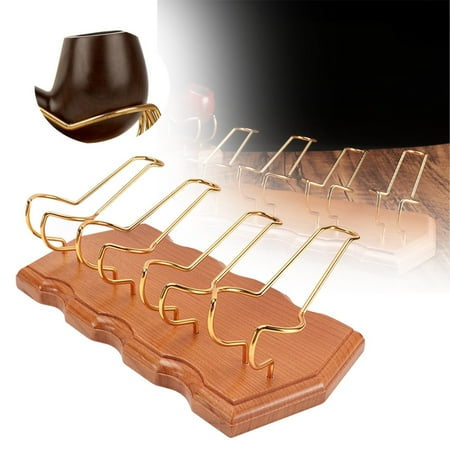 

Christmas Deals Rack Pipe Stand Holder Single/2/3/4/5 Holder Creative Pipes Display Stand Solid Wood Handmade Great Decoration For Tabletop Or Desk by BnGAJN